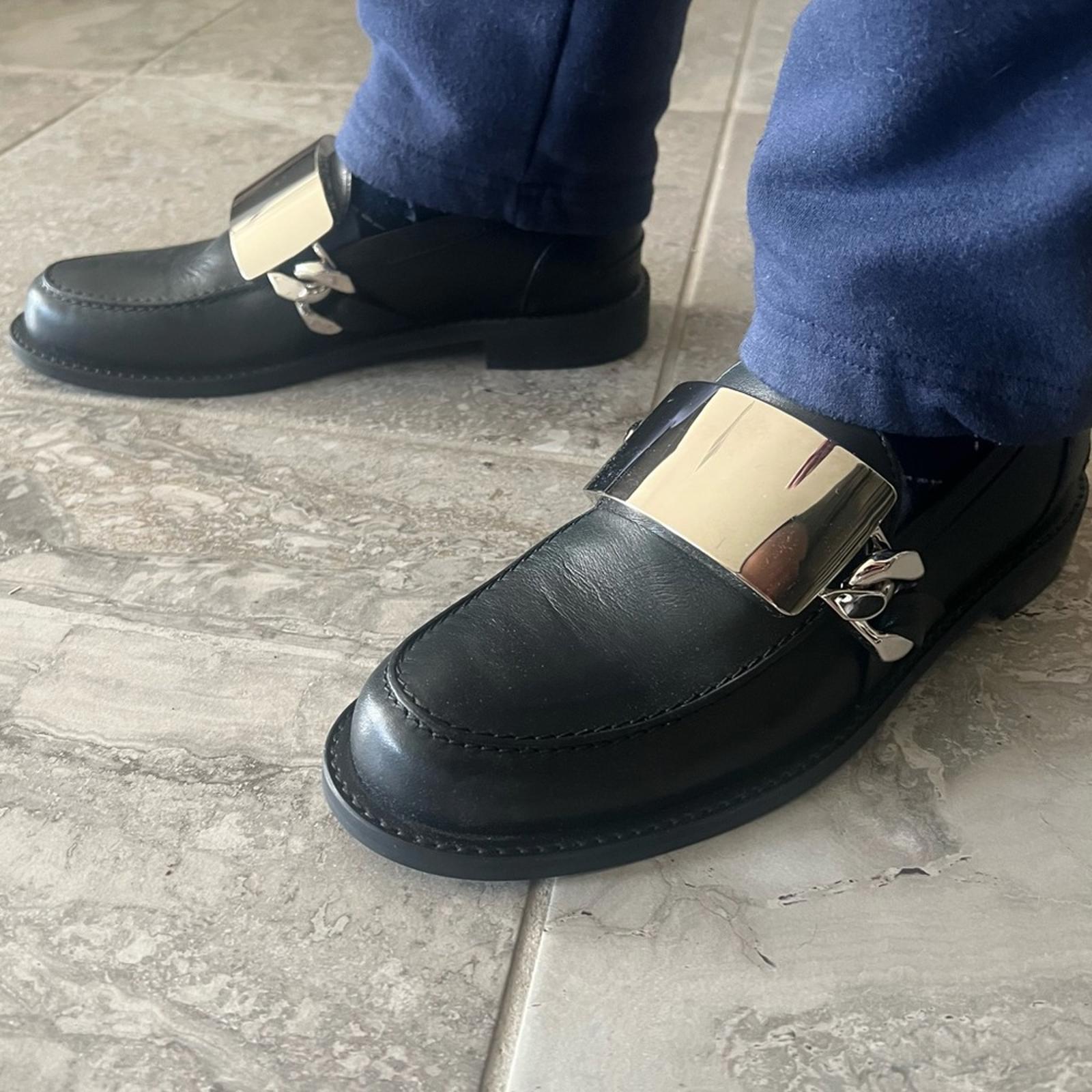 JW Anderson Logo-Engraved Leather Loafers in Black, Size 41 NEW in Box + DustBag