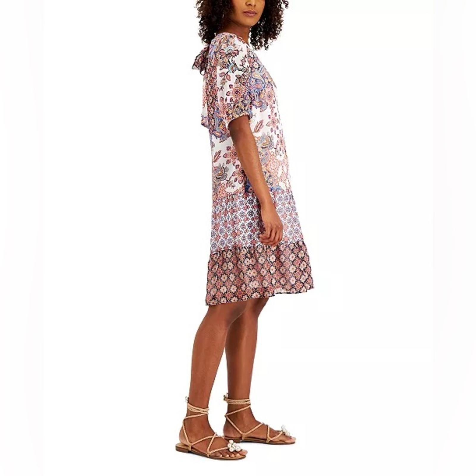 INC Mixed-Print Tiered Dress, NWT, Size XL