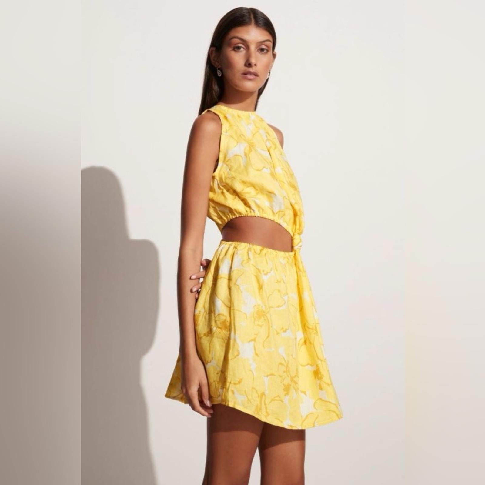 Faithfull the Brand Enditha Cutout Mini Dress, Willa Floral Print, Size 2 NWT