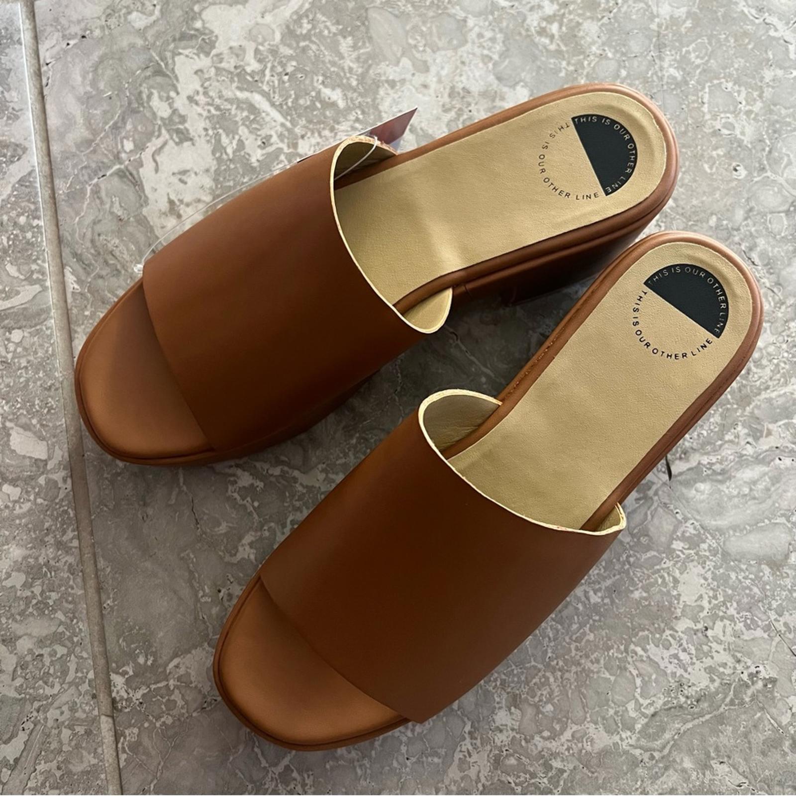 Twelve Noon Platform Sandals in Cognac, Size EU 38, EU 41 New in Box