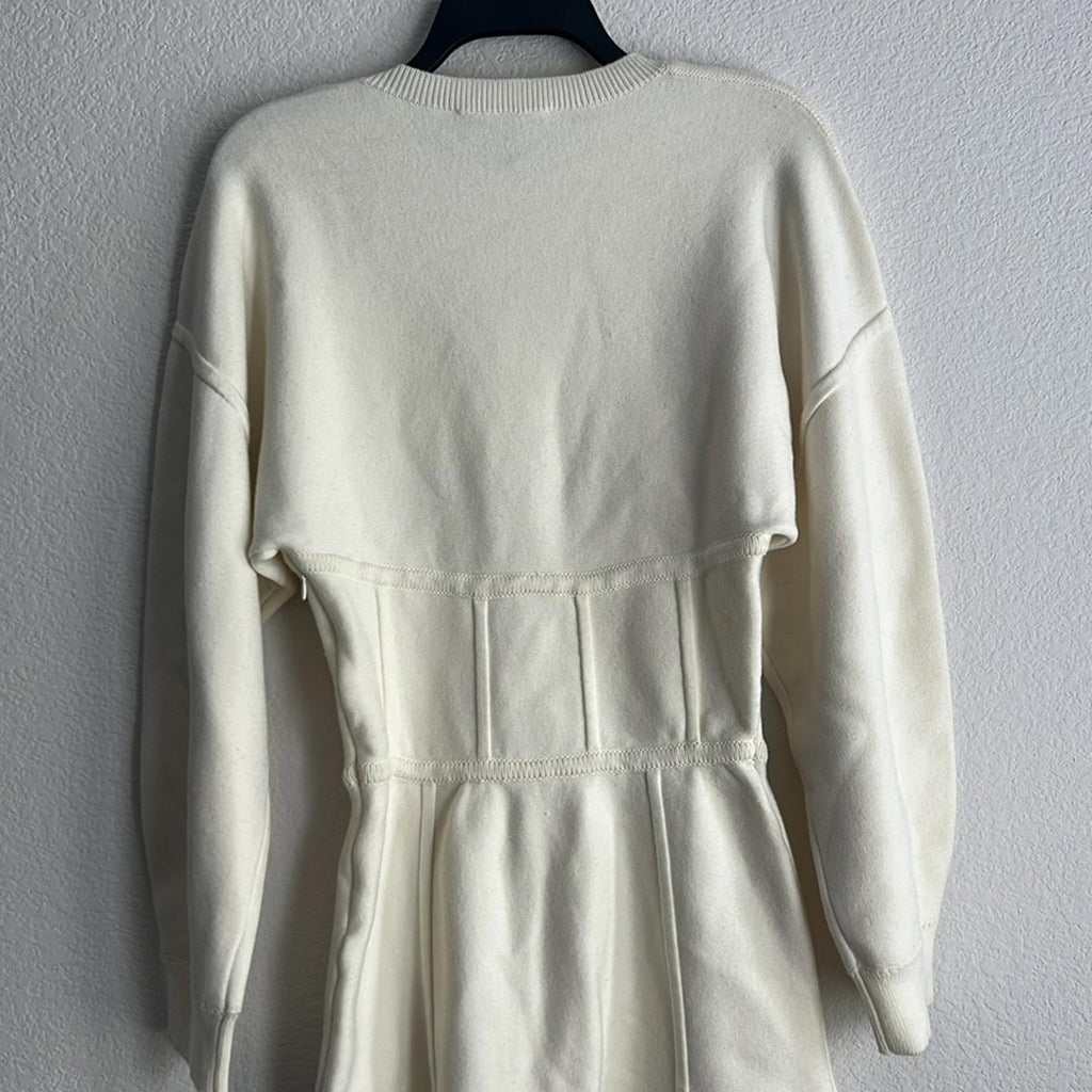 Maje Balloon Sleeve Sweater Dress in Ecru/Cream, Women’s Size EU36 NWT