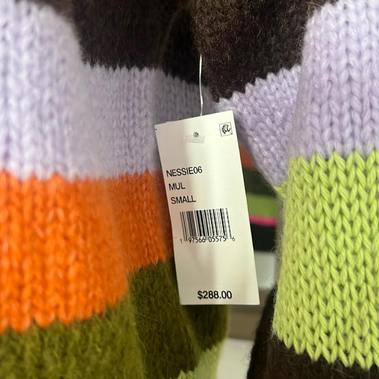 Velvet by Graham & Spencer Striped Sweater Size S, New w/Tag $288
