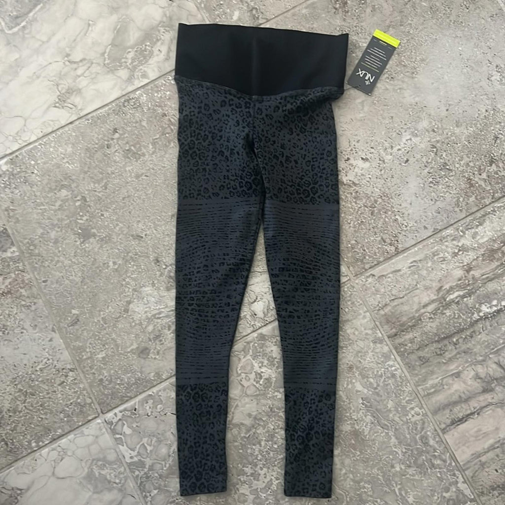 NEW NUX x Soulcycle Feline Seamless Legging, Gray & Black, Size S New w/Tag