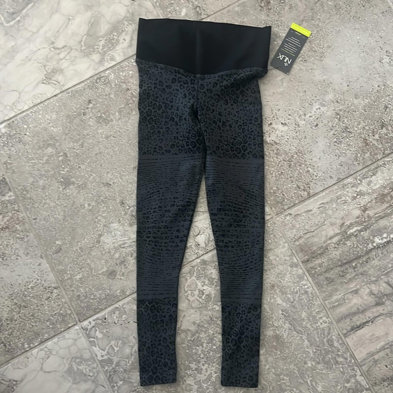 NEW NUX x Soulcycle Feline Seamless Legging, Gray & Black, Size S New w/Tag