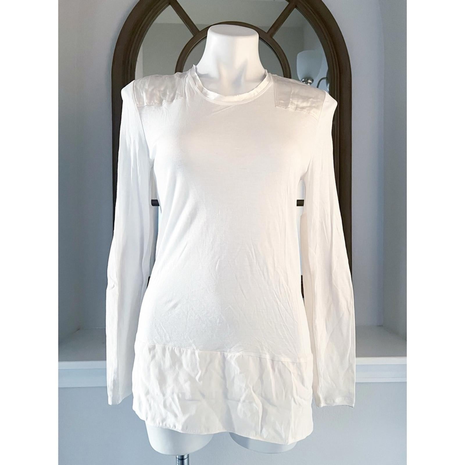 Rag & Bone White Tunic, Long Sleeve Top Size S