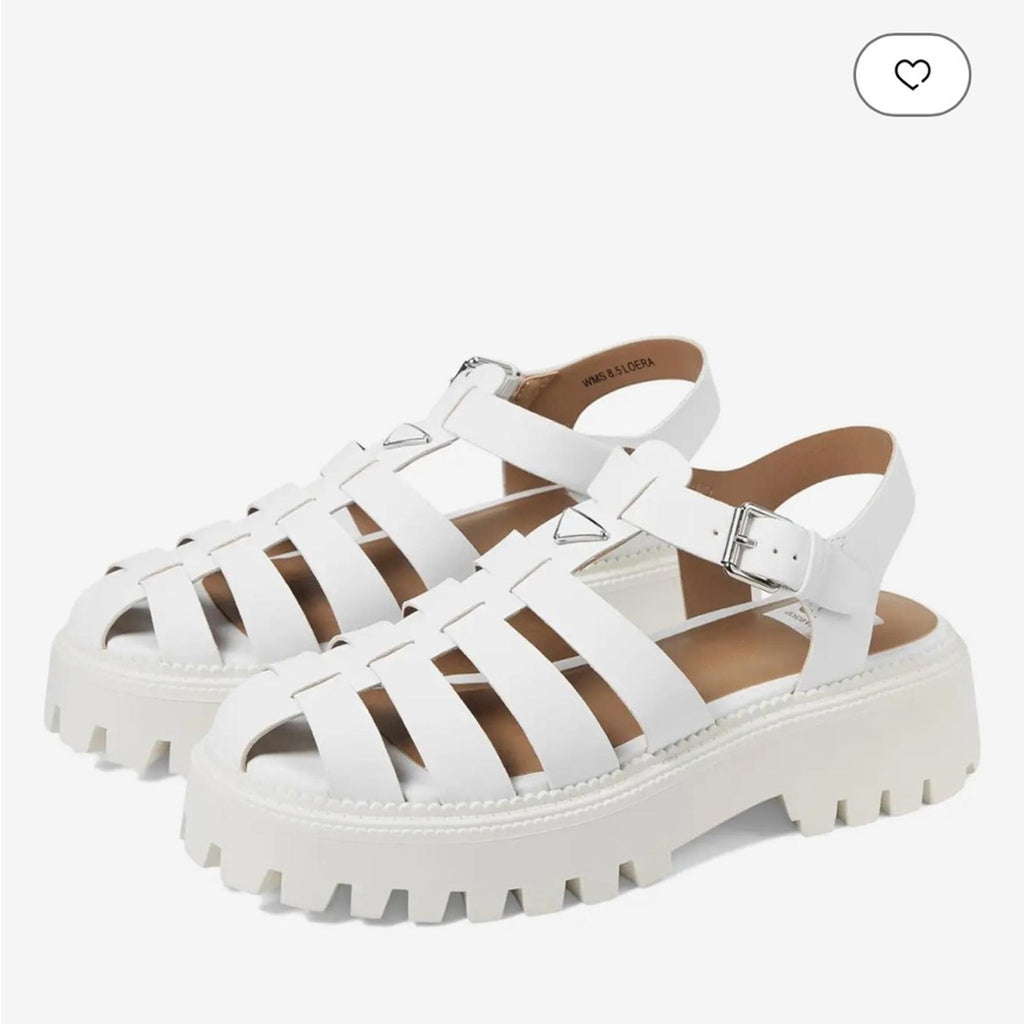 DV by Dolce Vita Loera Platform Sandals in White, Size 9.5 NEW w/o Box