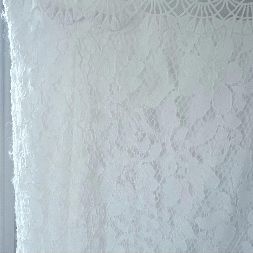 GALINA V-Neck Lace Illusion Wedding Dress, White, Size 20W Retail $599 SOLD OUT