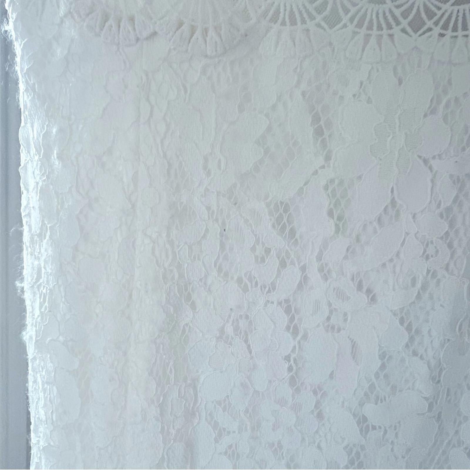 GALINA V-Neck Lace Illusion Wedding Dress, White, Size 20W Retail $599 SOLD OUT