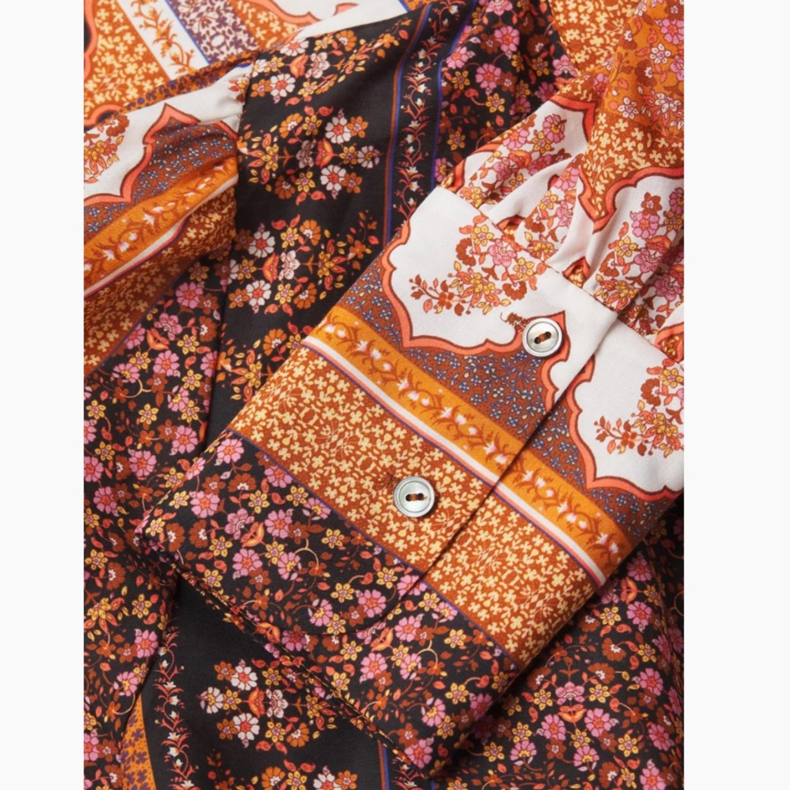 NWT Kobi Halperin Amy Printed Silk Blouse, Size L New w/Tag Retail $398 SOLD OUT