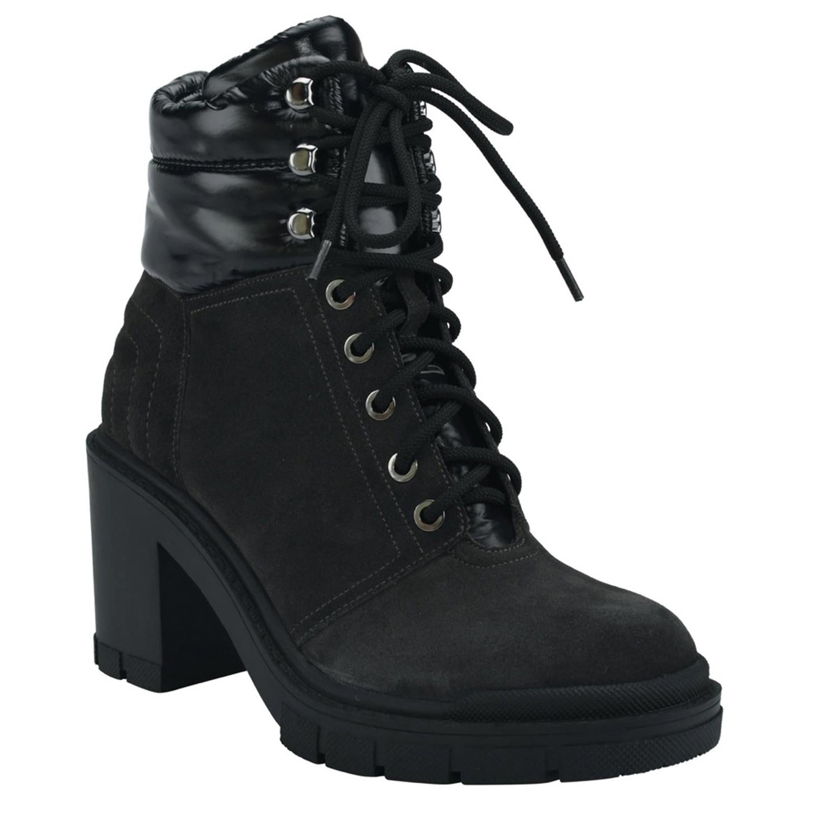 Marc Fisher Ltd Velima Leather Bootie in Dark Grey, Size 7.5 New w/o Box
