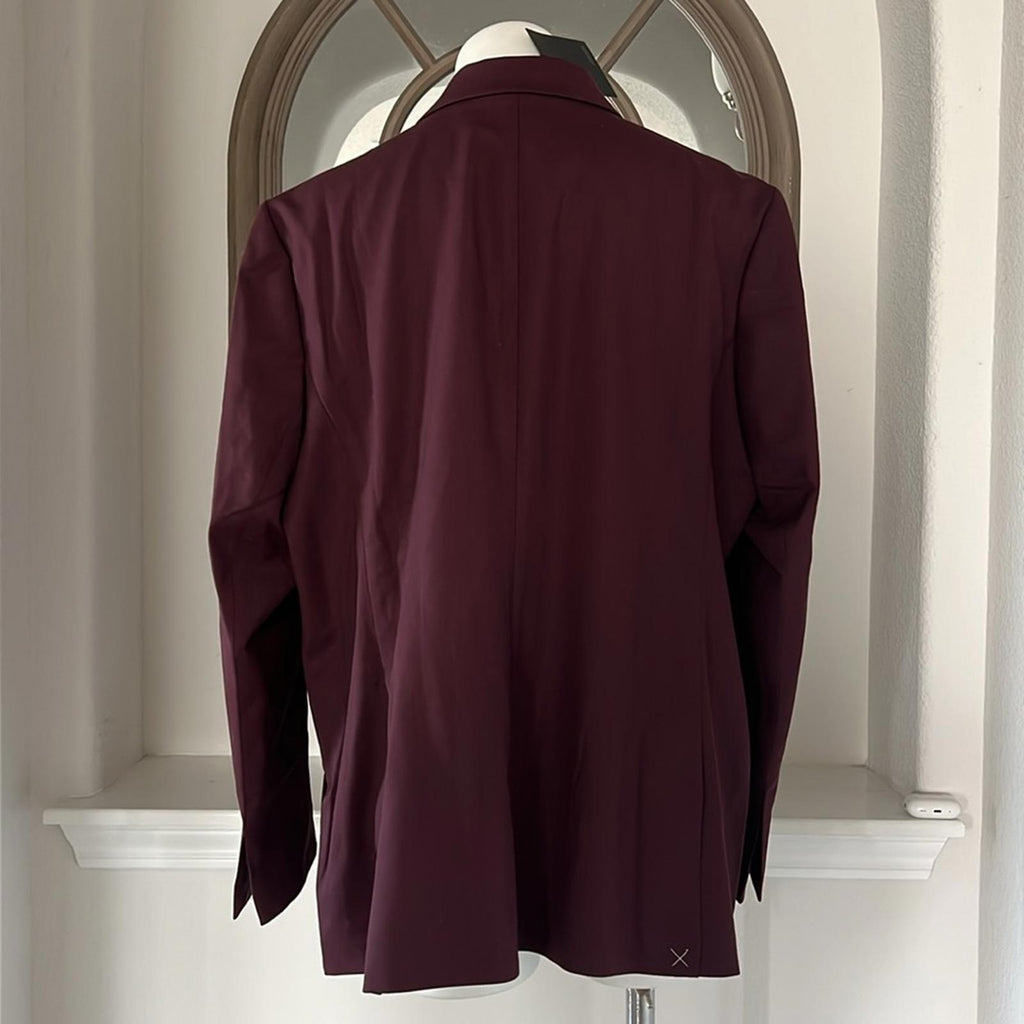 AWAY The Roundtrip Double-Breasted Blazer in Wine, Size 2X New w/Tag