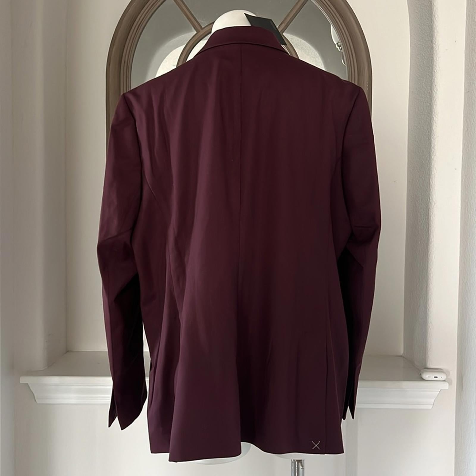 AWAY The Roundtrip Double-Breasted Blazer in Wine, Size 2X New w/Tag