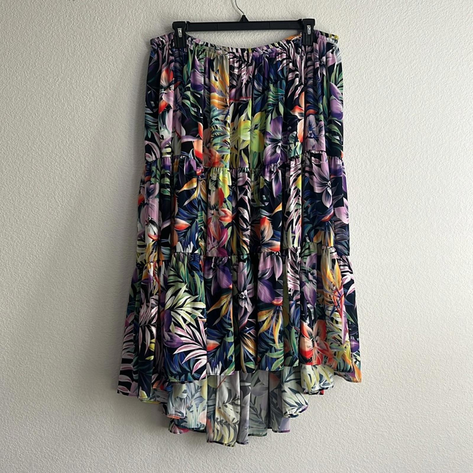 Kobi Halperin Noe Printed High/Low Midi Skirt, NWT, Size XXL