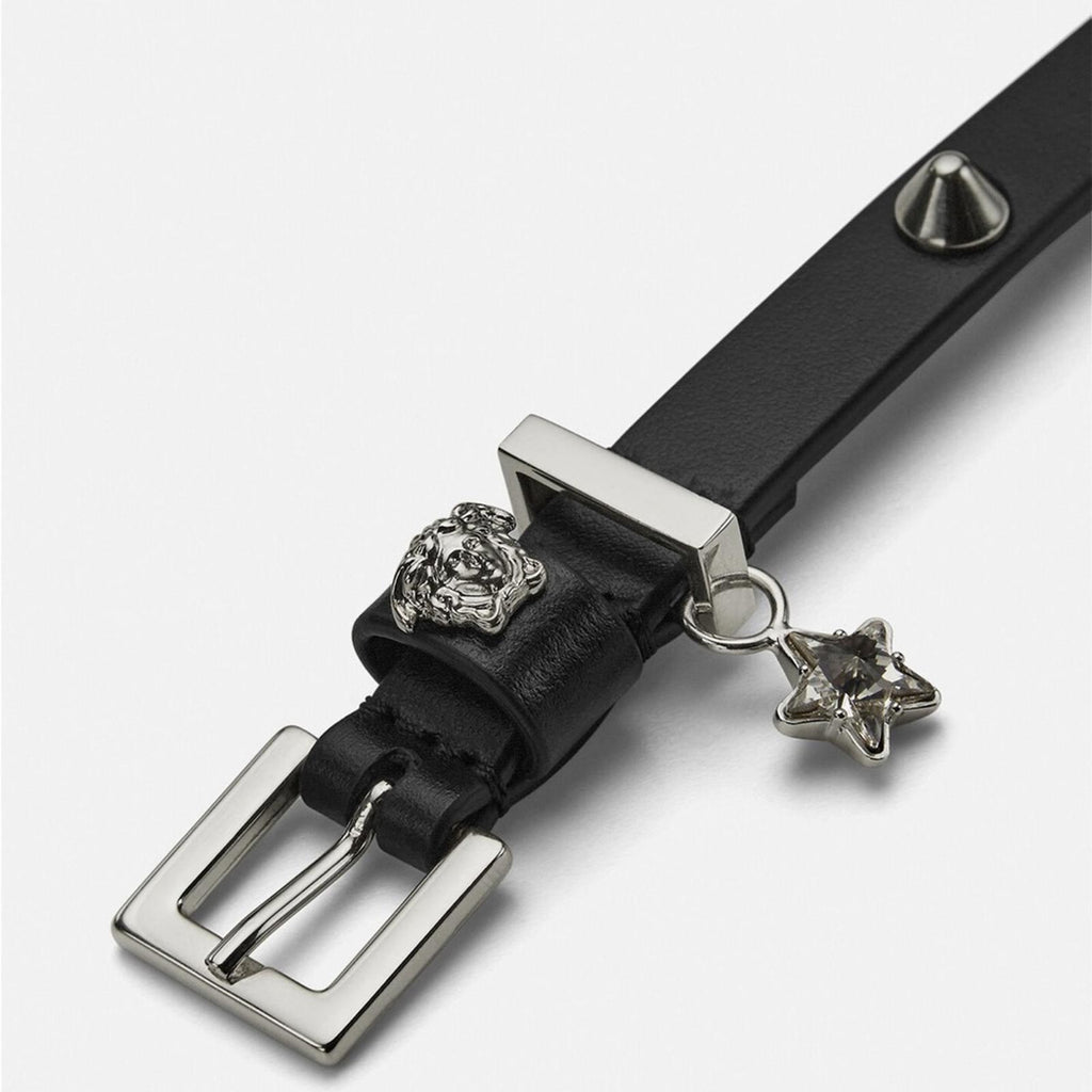 NWT Versace Studded Leather Chocker, Black New in Box