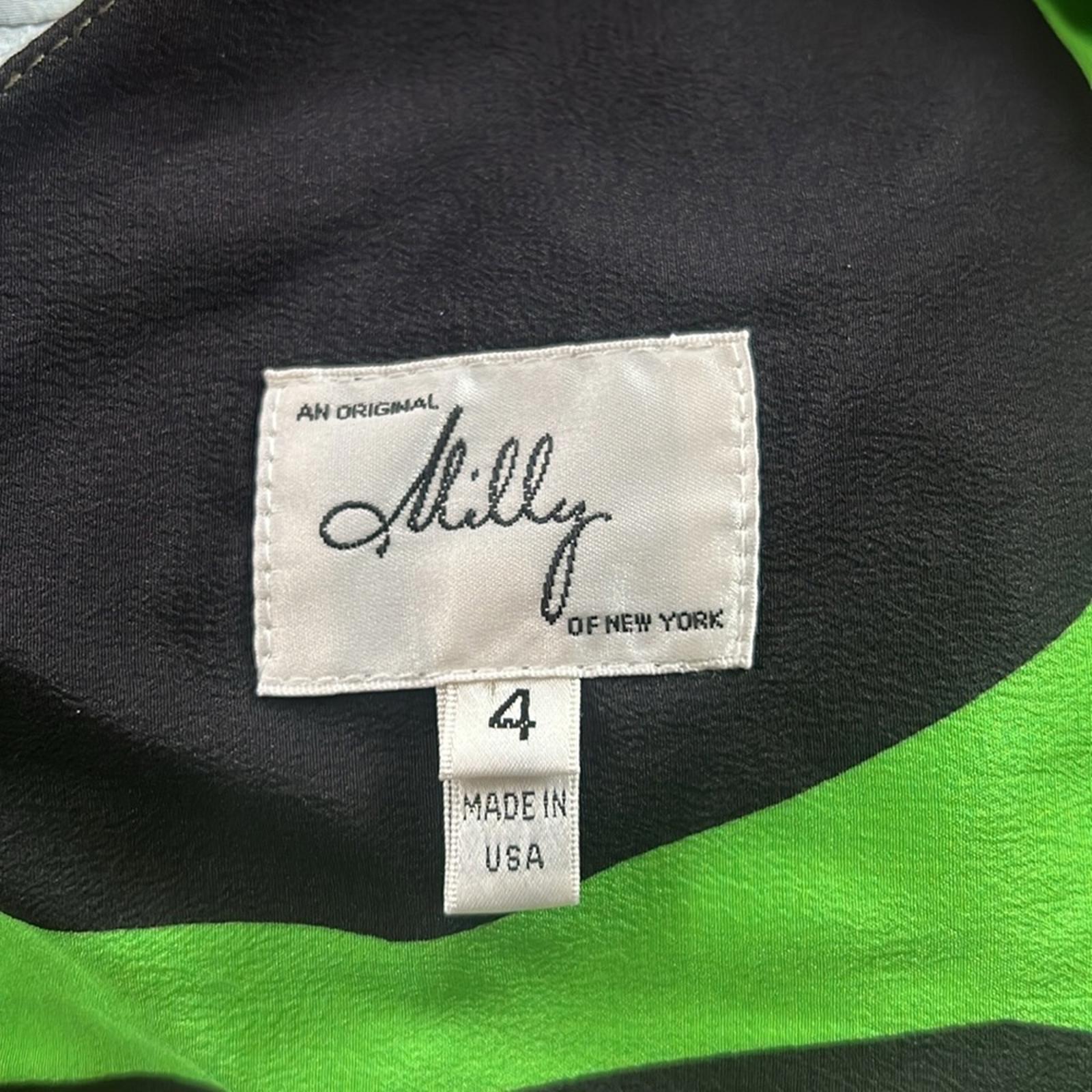 Milly of NY Silk One Shoulder Dress, Multicolor Size 4 EXCELLENT!