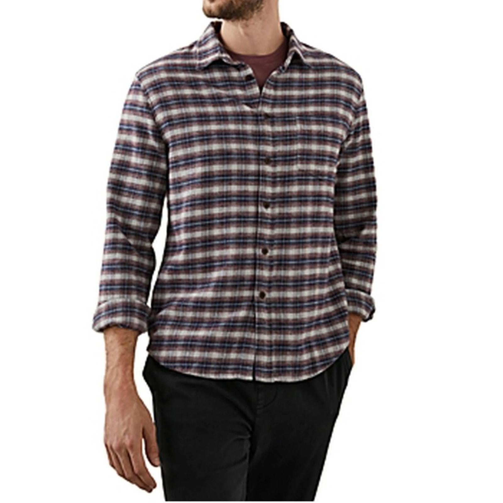 Rails Forrest Plaid Cotton Flannel Button-Up Shirt Dusk Berry Grey, Size S, NEW