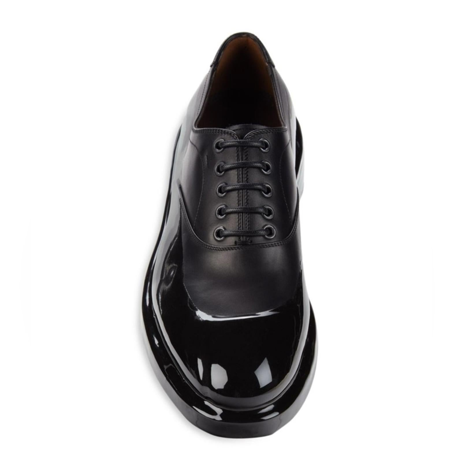 Salvatore Ferragamo Dipped Leather Oxford Shoes Size 6 EEE NEW in Box + DustBag