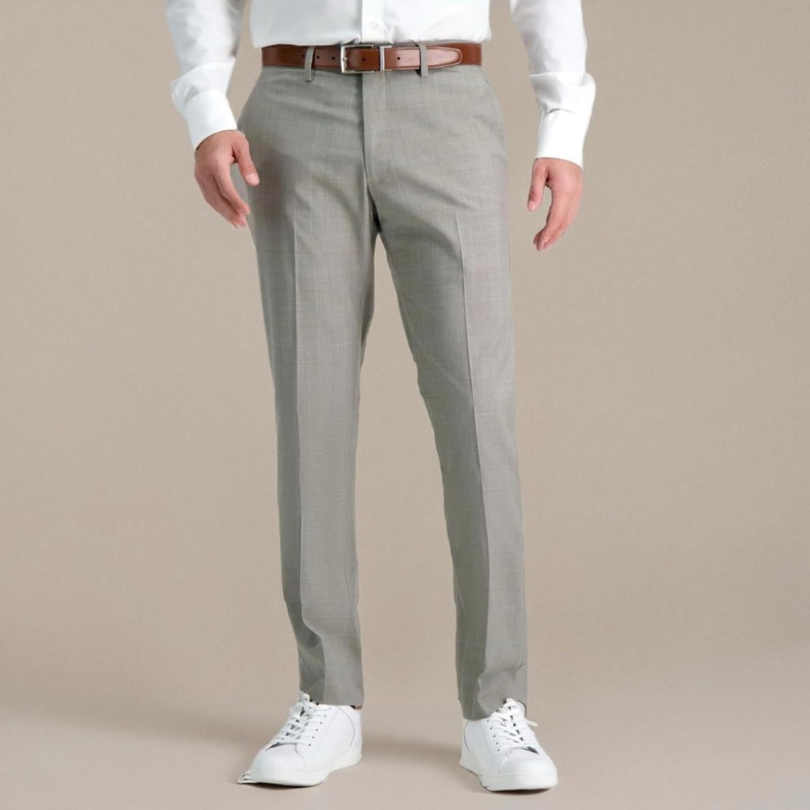 Kenneth Cole REACTION Premium Flex Slim Fit Dress Pants Oatmeal, 33W x 32L NWT
