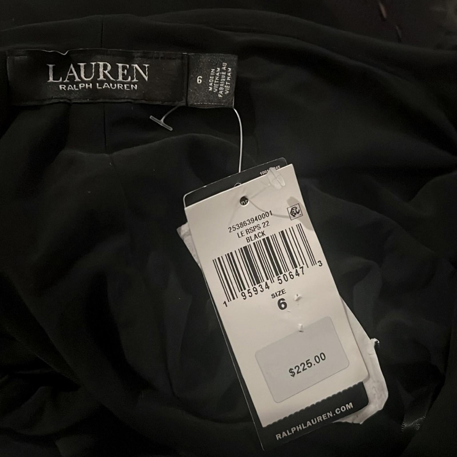 Lauren Ralph Lauren Jersey Off-the-Shoulder Side-Slit Column Gown, Size 6 NEW