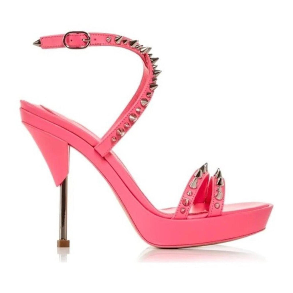 Alexander McQueen Platform Studded Strappy Sandals Metallic Pink EU 36 NWT $950
