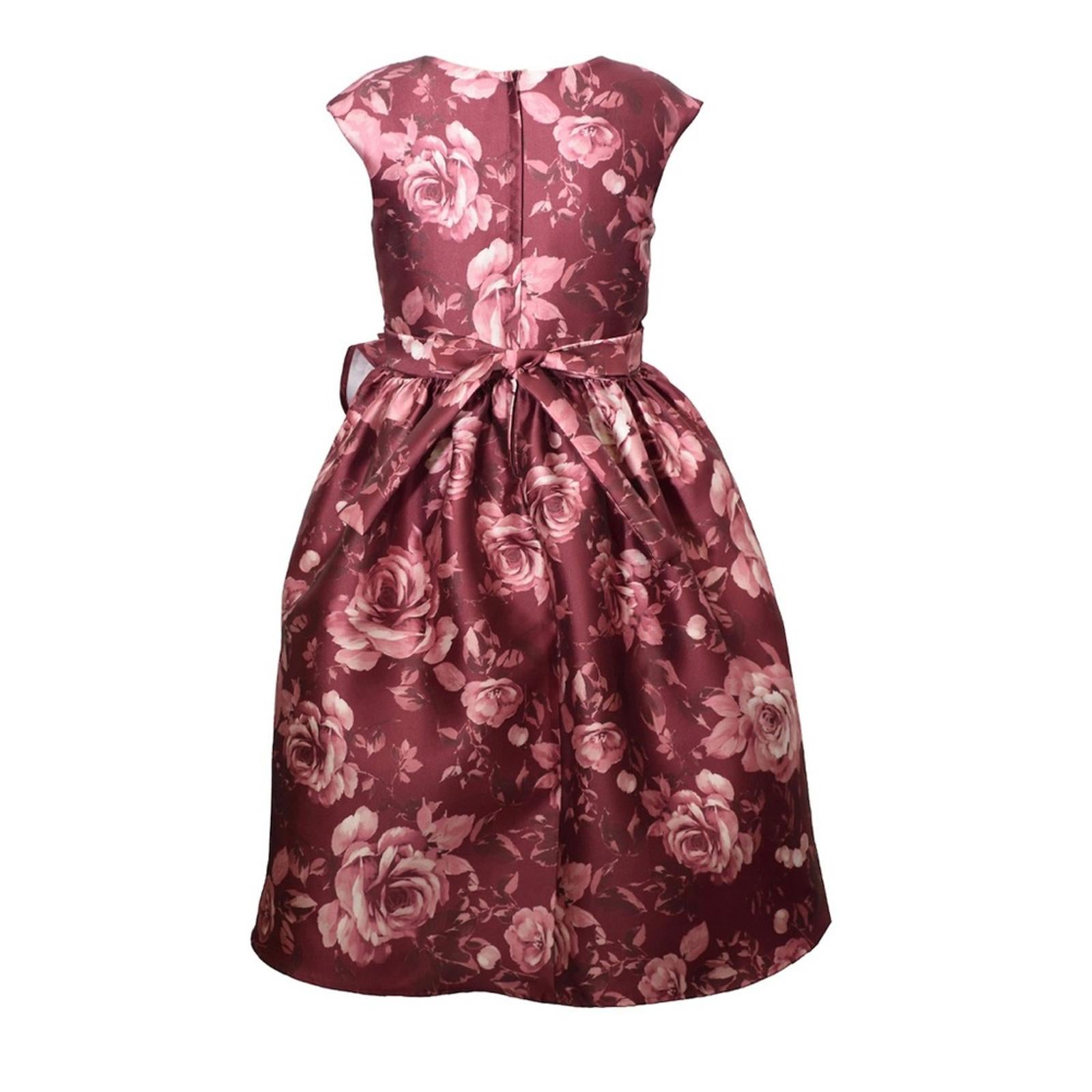 Bonnie Jean Mikado Bow Front Dress in Burgundy, Big Girl’s Size 14, New w/Tag