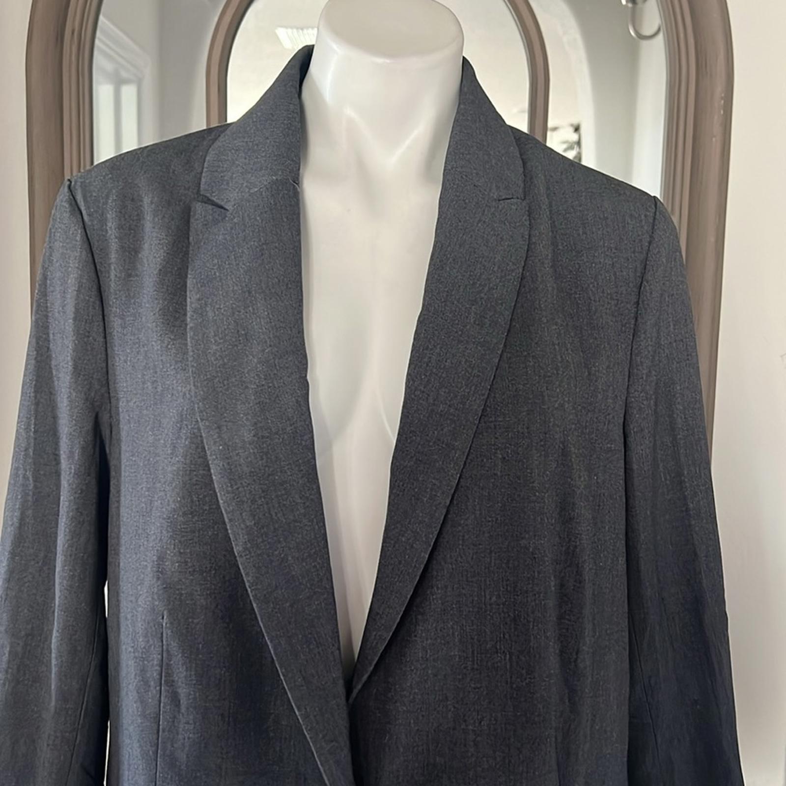 Standards & Practice One-Button Boyfriend Blazer in Charcoal, Size 1X New w/Tag