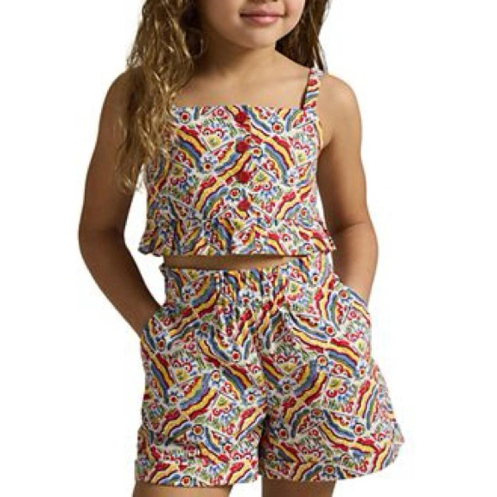 Polo Ralph Lauren Girls' Riviera-Print Top & Short Set, Size 12, NWT