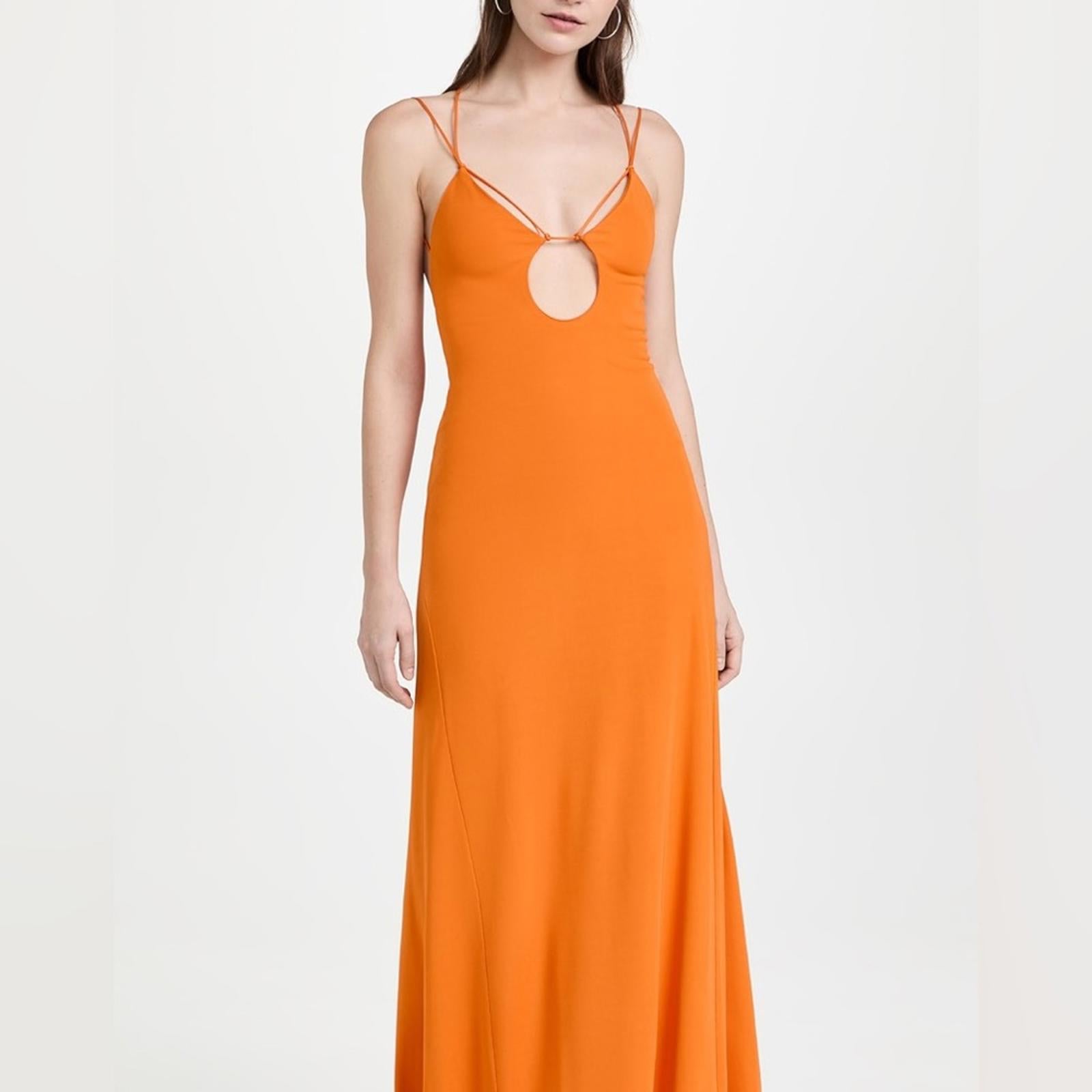 Victoria Beckham Dress in Burnt Orange, Size UK8 US4 Retail $1350