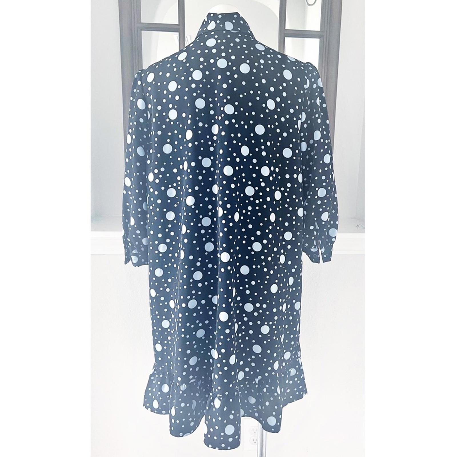 Who What Wear Polka Dot High Neck Shift Mini Dress Size L, New w/o Tag