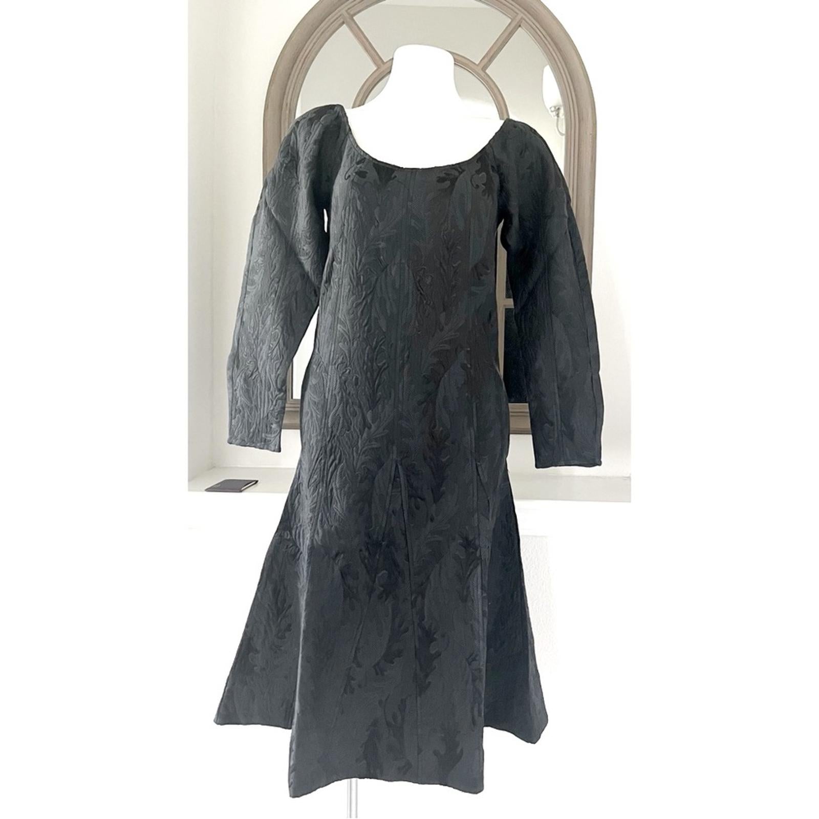 WhoWhatWear Madeline Puff-Sleeve Jacquard Silk Blend Dress, Size XS New w/Tag