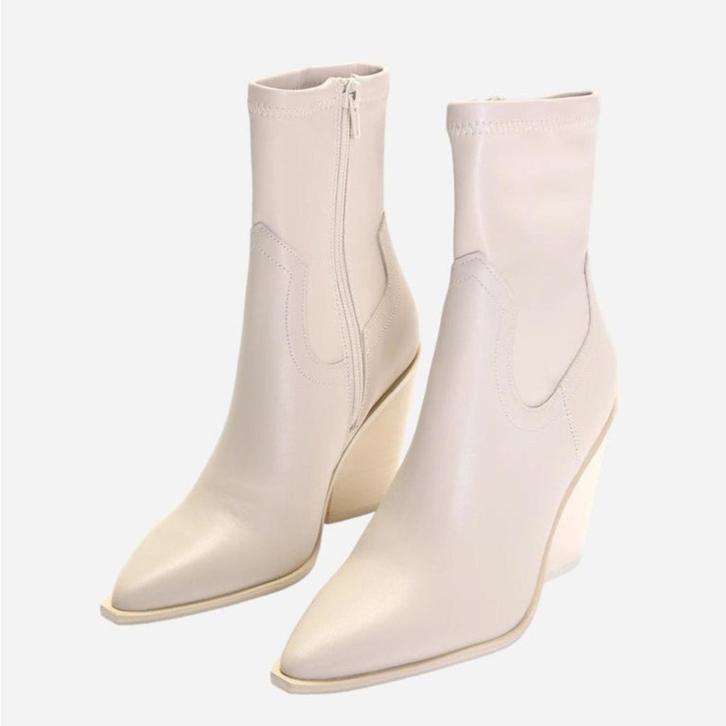 Steve Madden Thorn Western Boots Bone Stretch, Size 9 New in Box, Retail $140