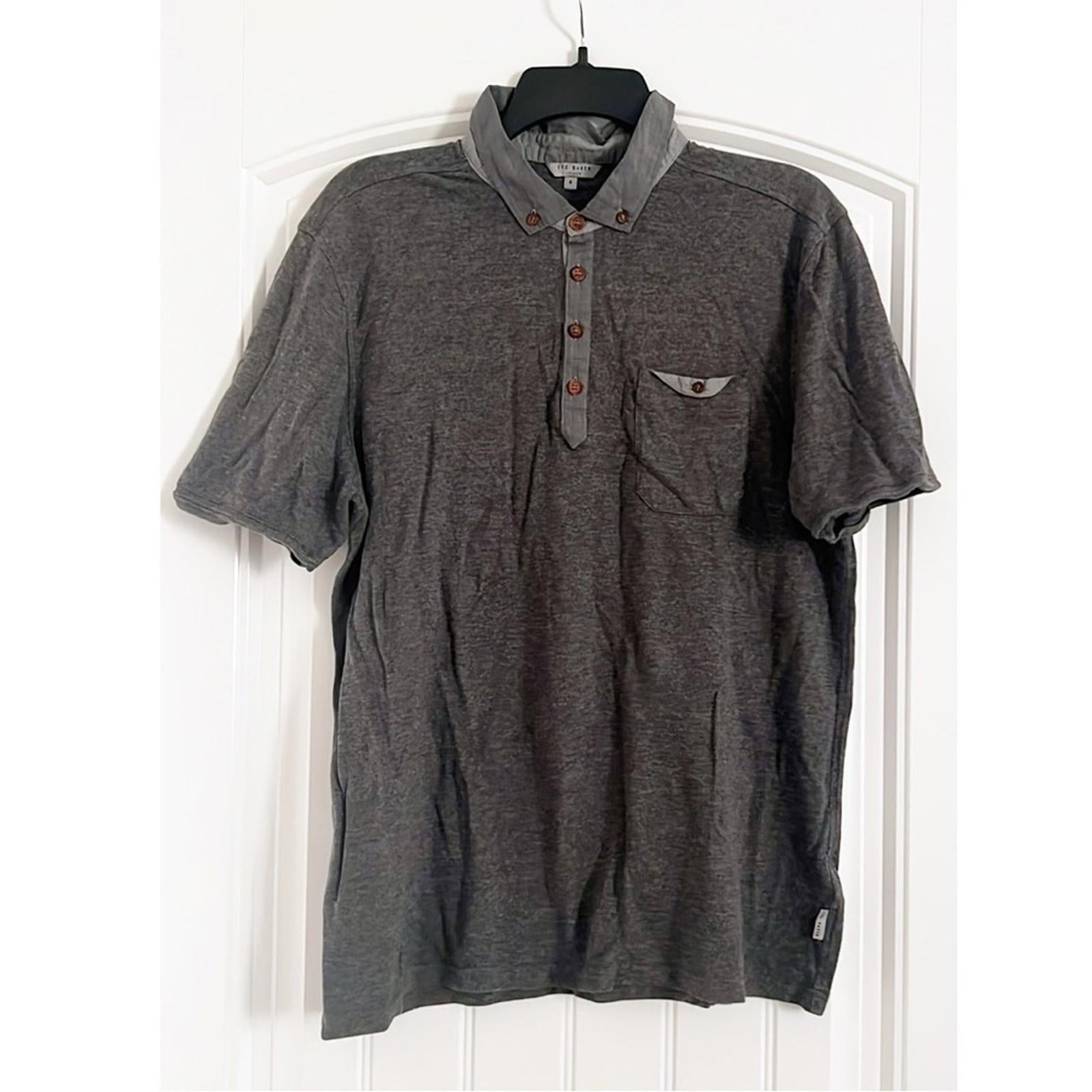 Ted Baker Polo Shirt, Norkskep Black Size 6 / XXL EXCELLENT!
