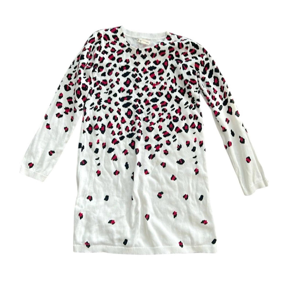 Tucker + Take Animal Print Long-Sleeve Sweater Dress, Size 7 EXCELLENT