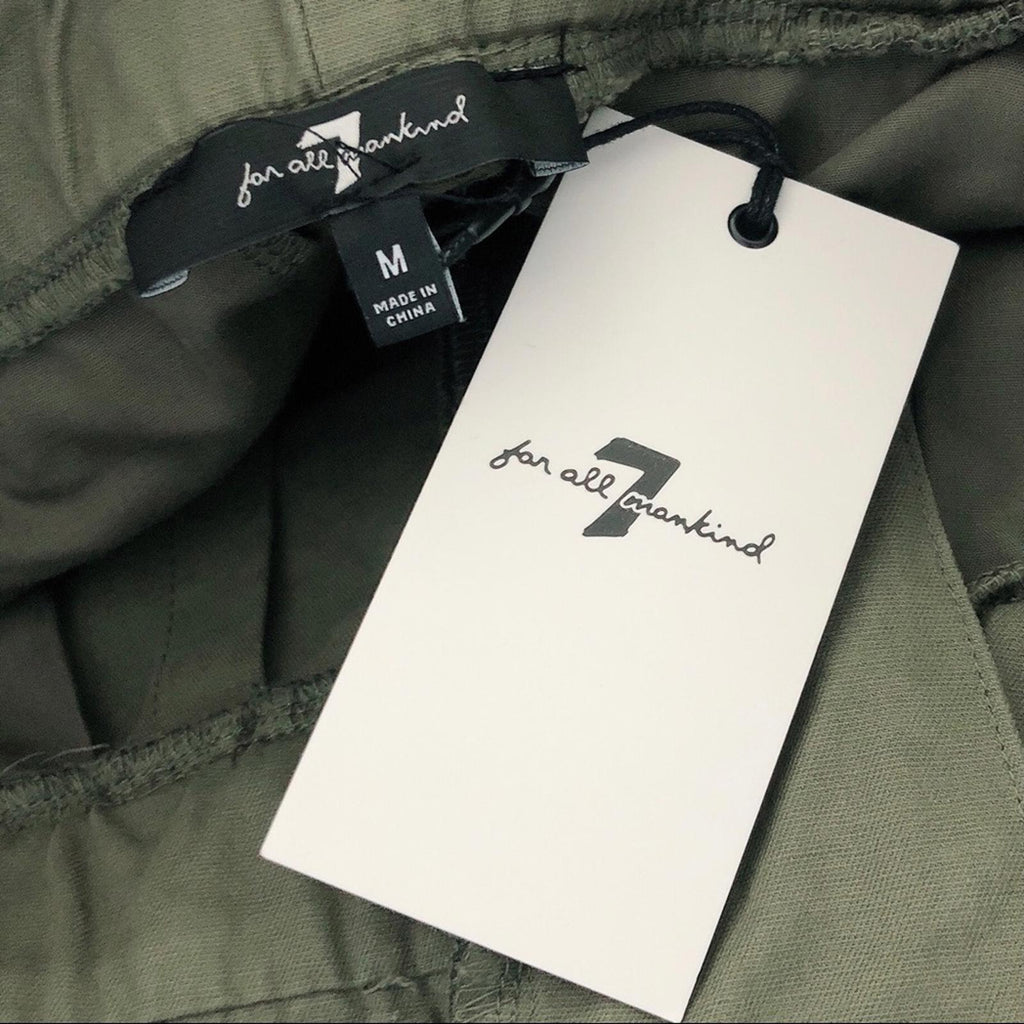 7 For All Mankind Paper Bag Waist Green Jean, Size M, NEW