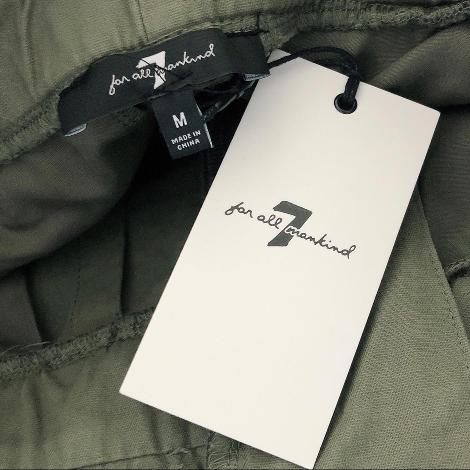 7 For All Mankind Paper Bag Waist Green Jean, Size M, NEW