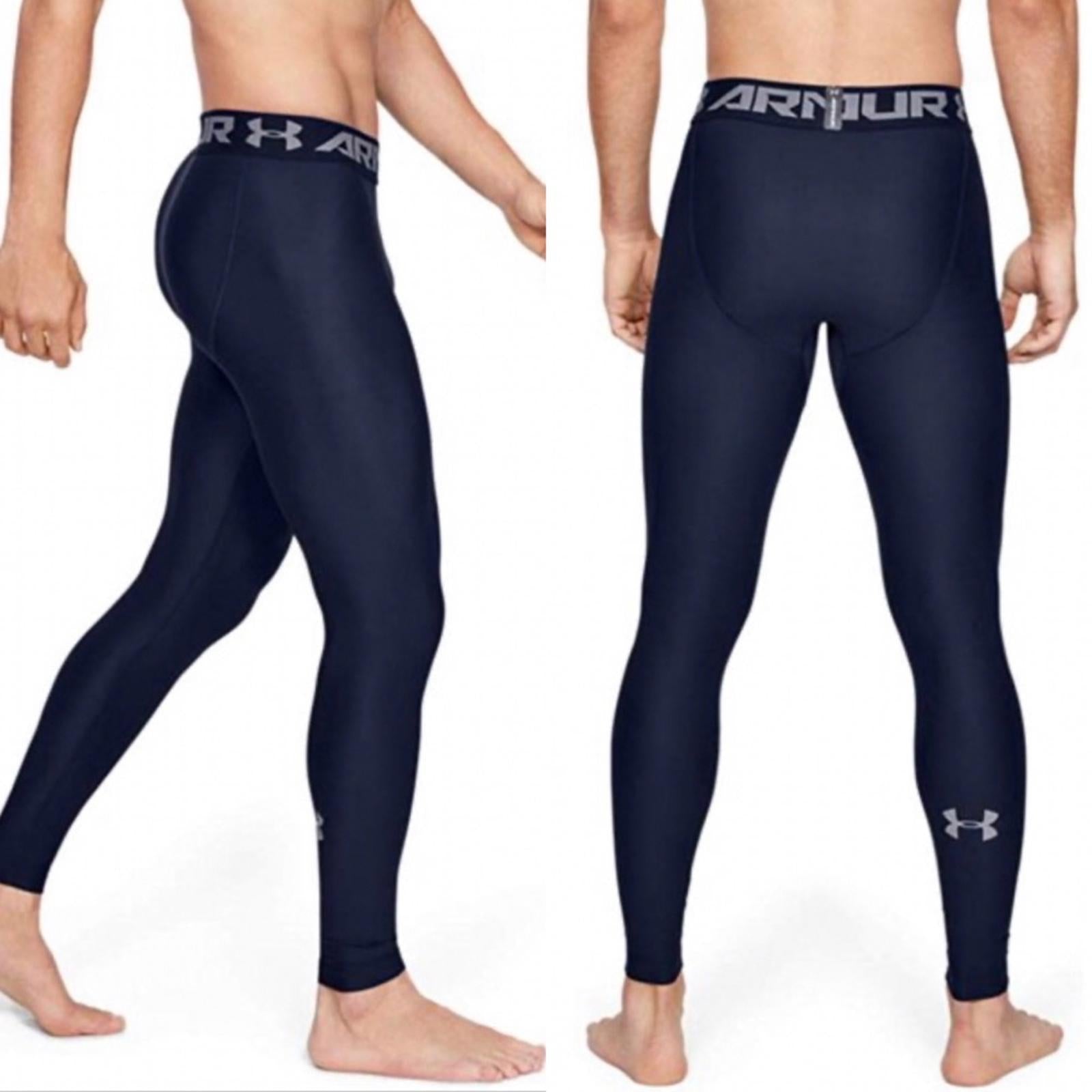 Under Armour HeatGear Compression Leggings in Navy/Steel, NWT, Size M