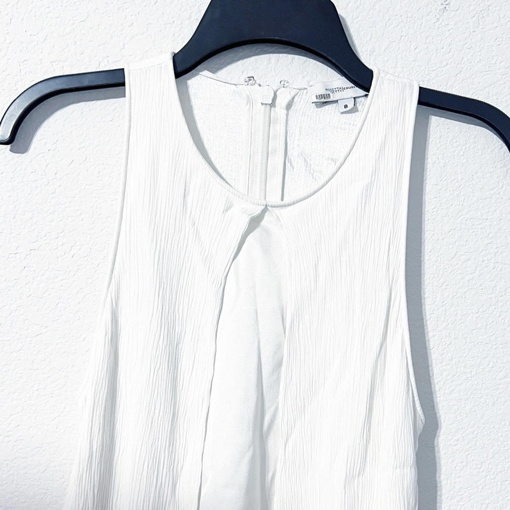Rosetta Getty Cape Mini Dress in White, Size 8, Retail $425