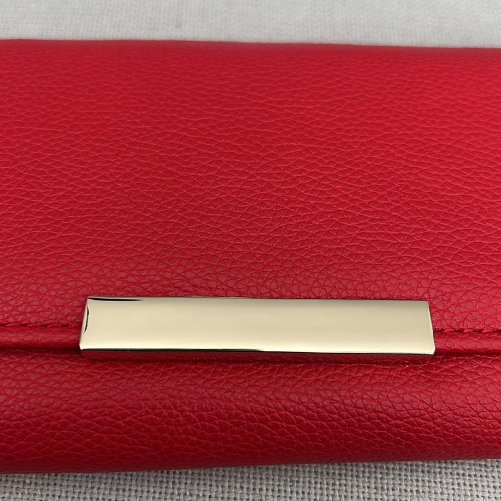R.H. Macy & Co. Pebble Leather Travel Jewelry Wallet, Red New w/Tag
