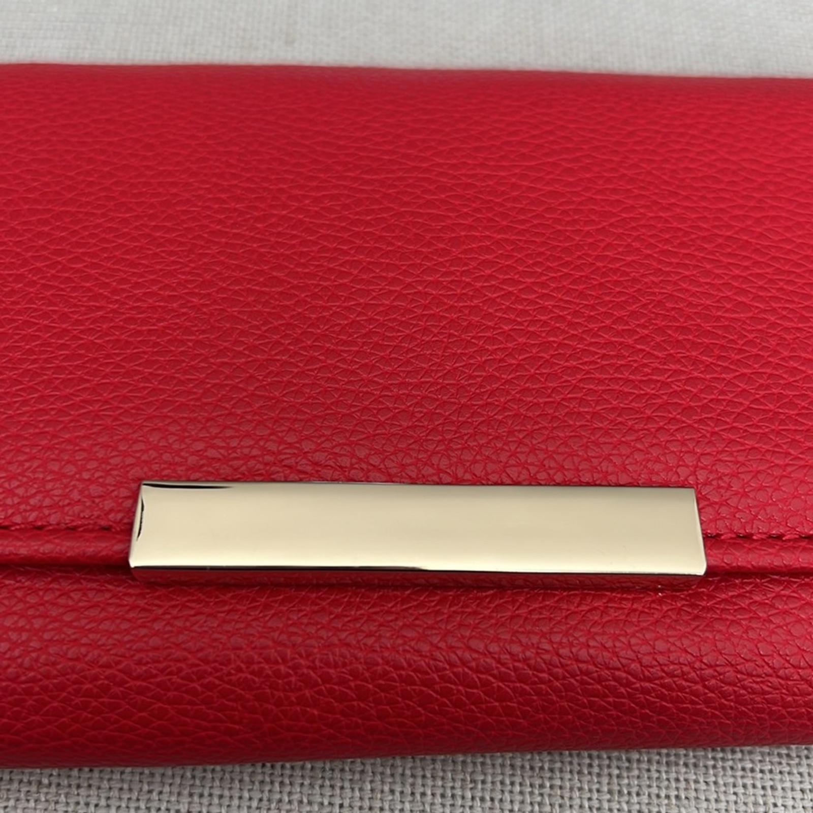 R.H. Macy & Co. Pebble Leather Travel Jewelry Wallet, Red New w/Tag