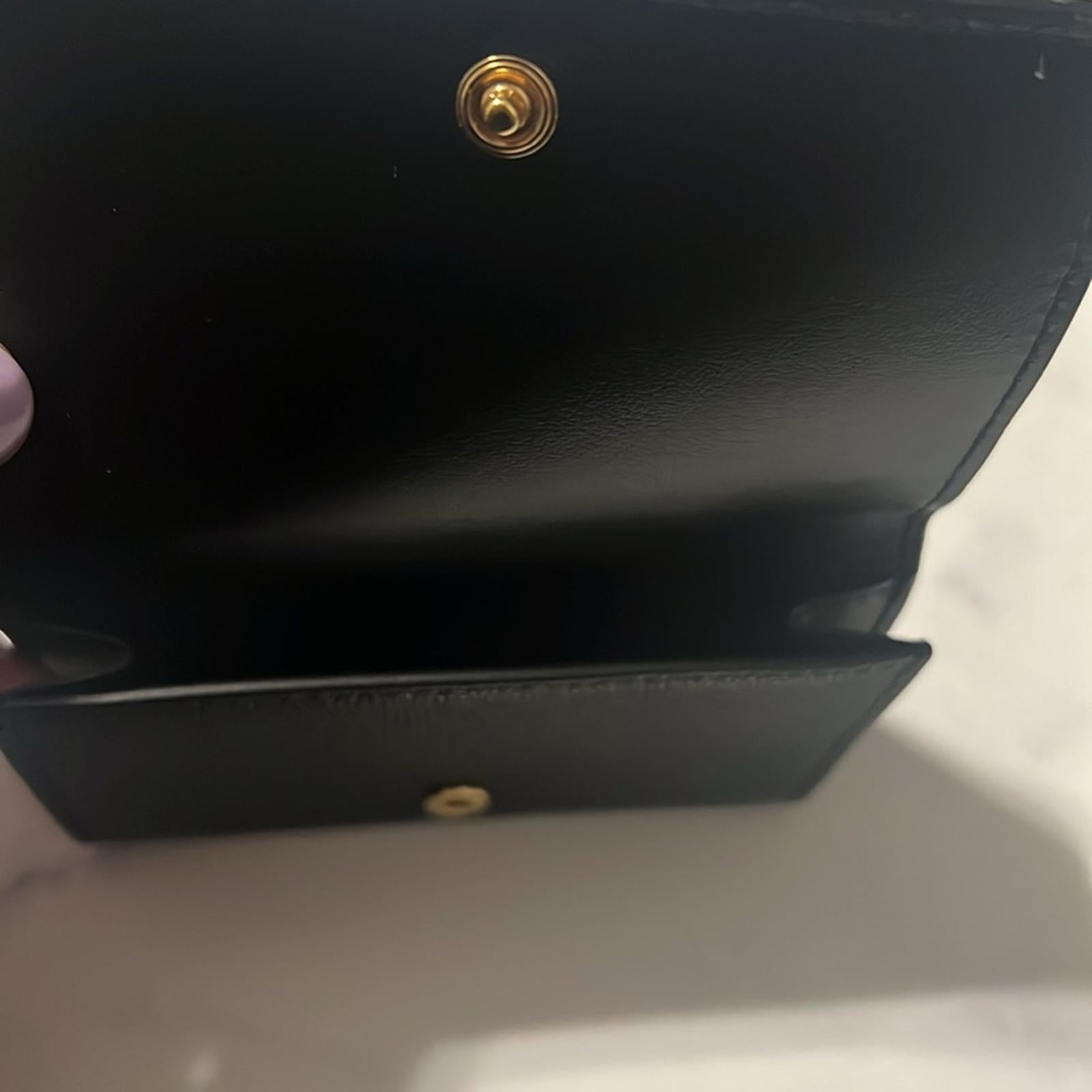 Burberry Pebbled Leather Lark TB Compact Wallet in Black EXCELLENT!