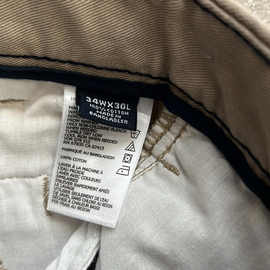Nautical Chino Pants in Tan, Size W34 X L30 EXCELLENT!