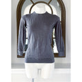 Burberry London Crewneck 3/4 Sleeve Sweater in Grey, Size M