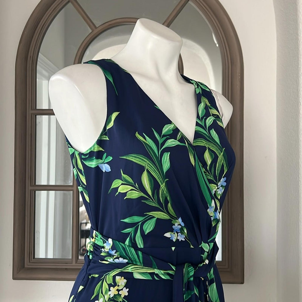 Tommy Bahama Floral Glow Sleeveless Maxi Dress in Island Navy, Size S New 4 NEW