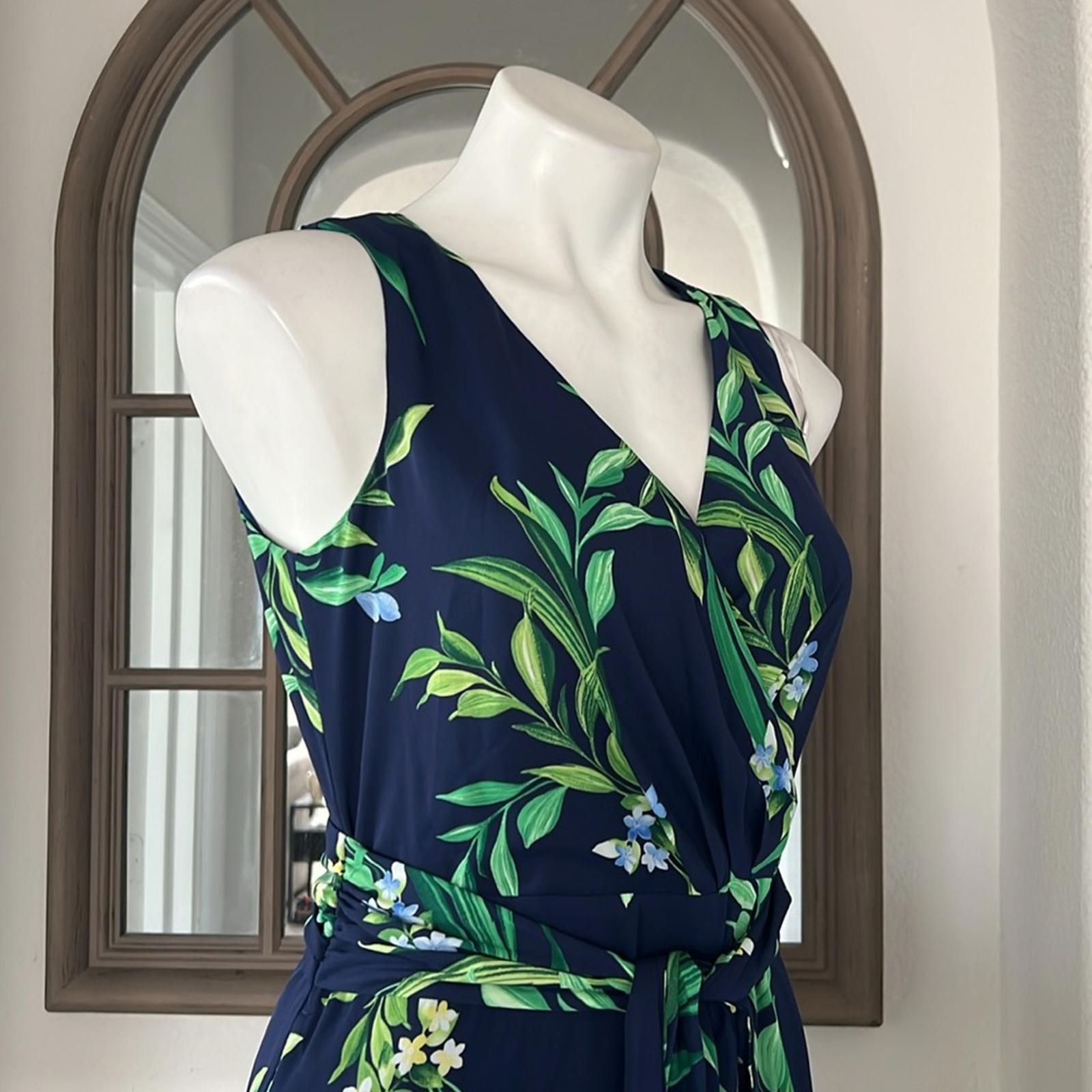 Tommy Bahama Floral Glow Sleeveless Maxi Dress in Island Navy, Size S New 4 NEW