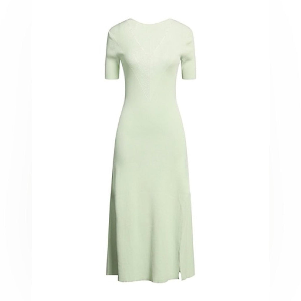 Maje Tie-Back Midi Dress in Green, Size EU 38/ US M, New w/Tag $415