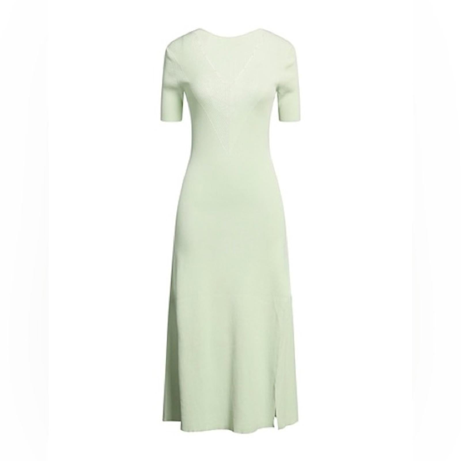 Maje Tie-Back Midi Dress in Green, Size EU 38/ US M, New w/Tag $415