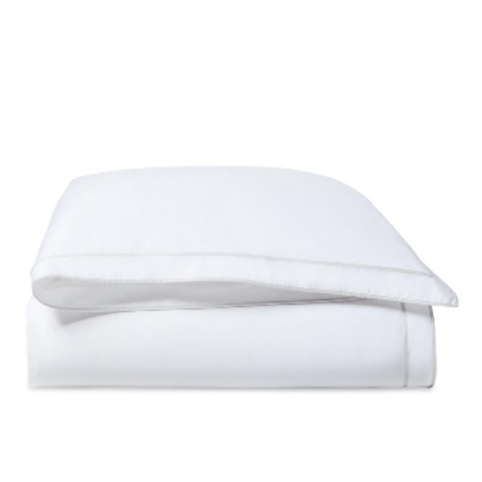 Lauren Ralph Lauren Spencer Duvet Cover in White/Soft Grey, Queen NEW w/Tag $335