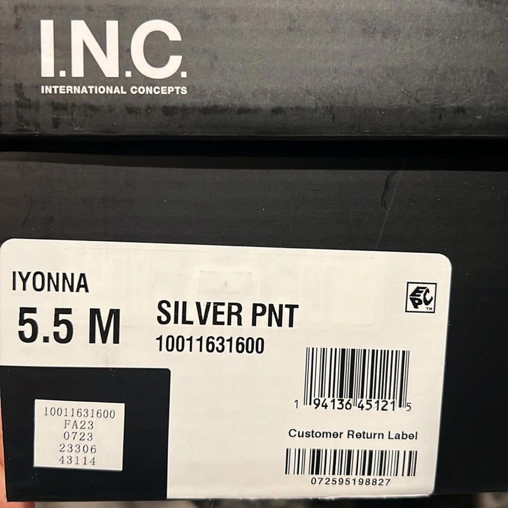 I.N.C. Iyonna Over-The-Knee Slouch Boots in Patent Silver Size 5.5 NEW $169.50