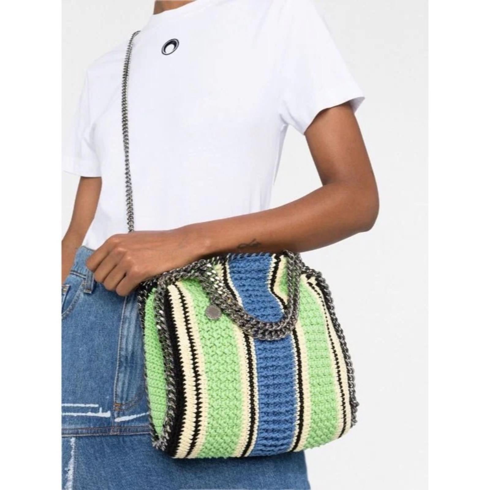 Stella McCartney ‘Falabella' Crochet Tote Bag in Green Blue Multi NEW (SOLD OUT)