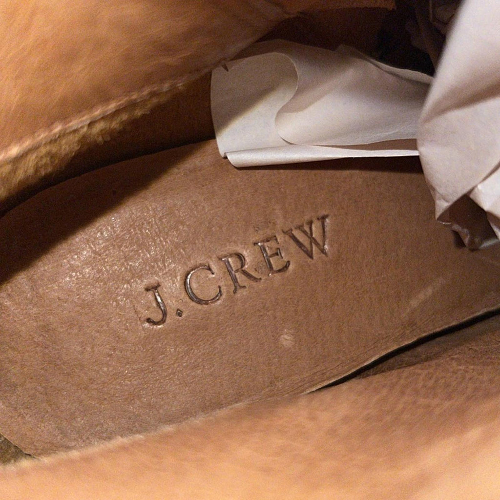 NEW J. Crew Brown Leather Ankle Boots, Size 12 New w/o Box